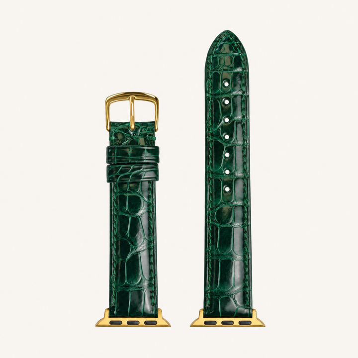 Genuine Alligator Glossy Stitched Watch Band | 2007
