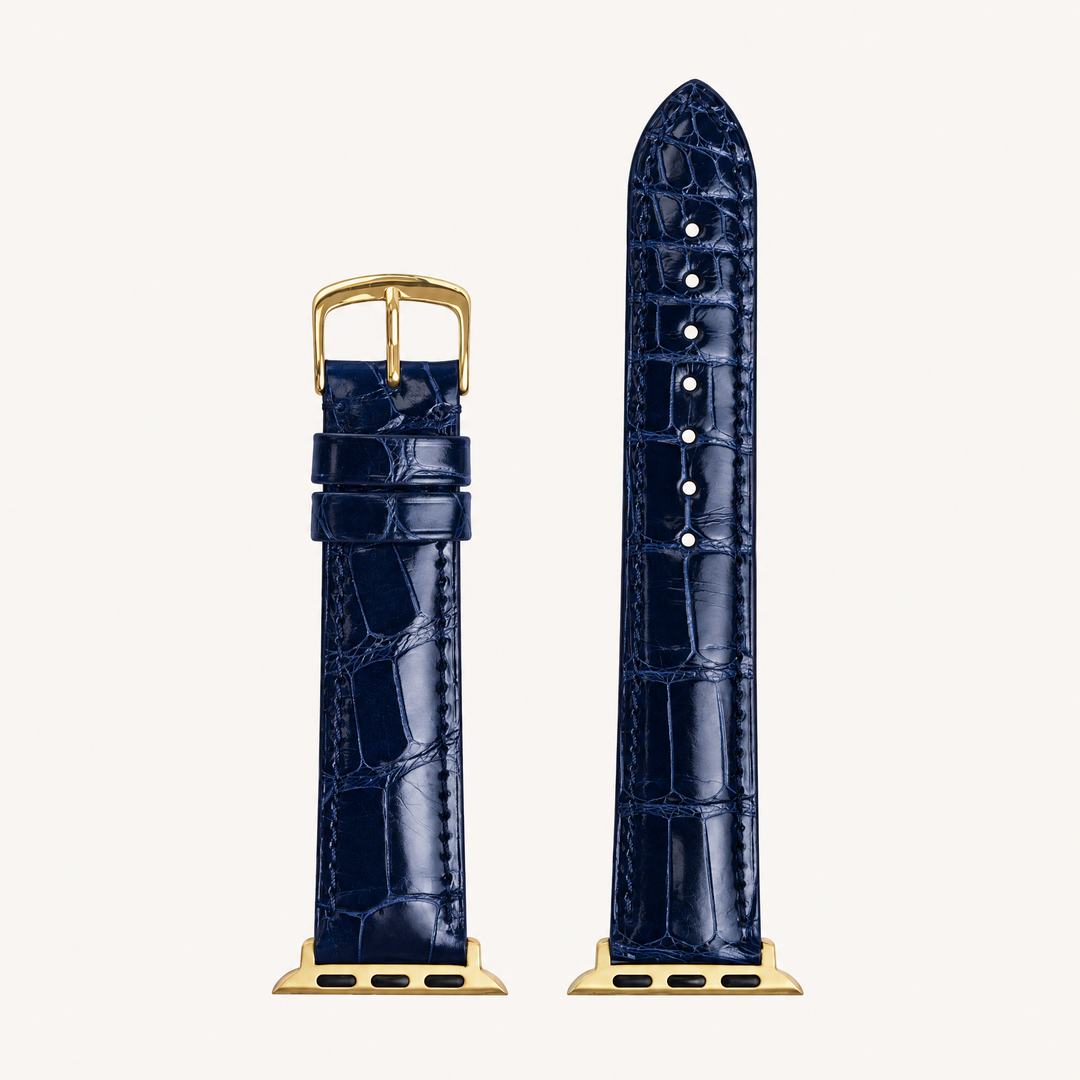 Genuine Alligator Glossy Stitched Watch Band | 2007
