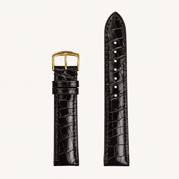 Genuine Alligator Glossy Stitched Watch Band | 2007