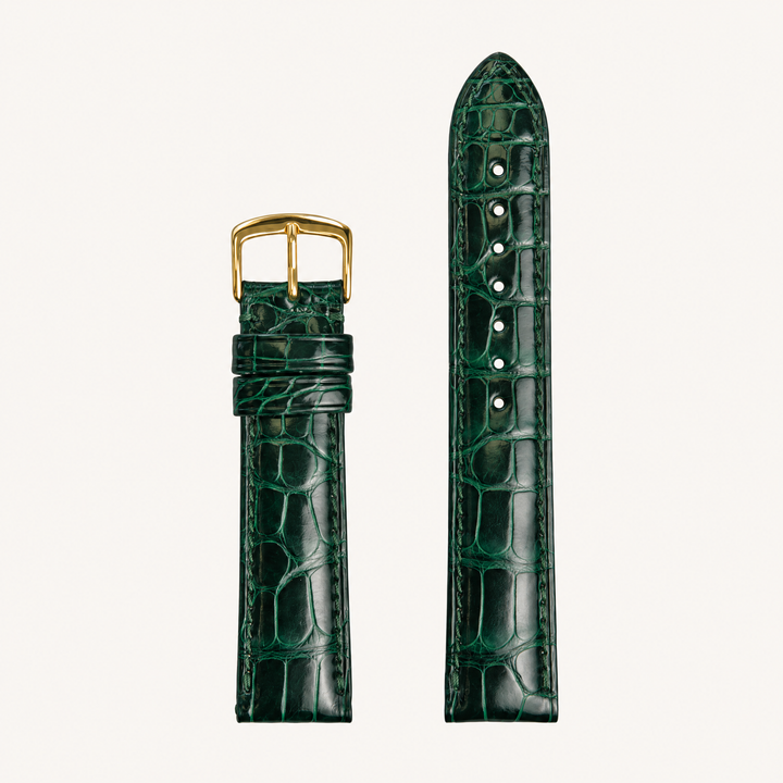 Genuine Alligator Glossy Stitched Watch Band | 2007