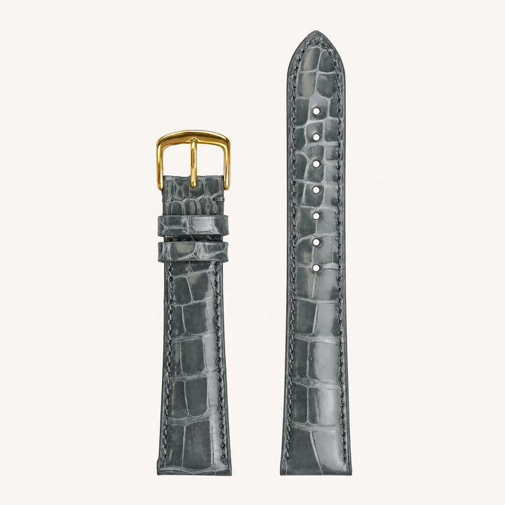 Genuine Alligator Glossy Stitched Watch Band | 2007