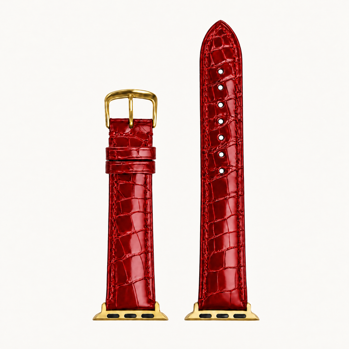 Genuine Alligator Glossy Stitched Watch Band | 2007
