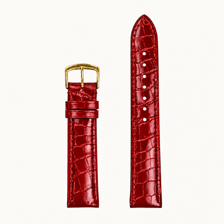 Genuine Alligator Glossy Stitched Watch Band | 2007
