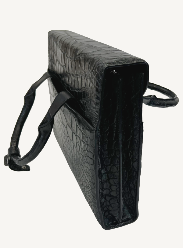Black Alligator Attaché Case
