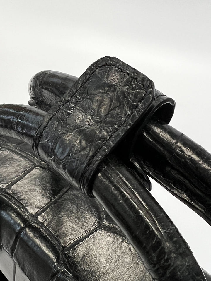 Black Alligator Attaché Case