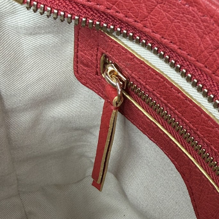 PJ Petite Shoulder Handbag In Luscious Strawberry Red Genuine Ostrich