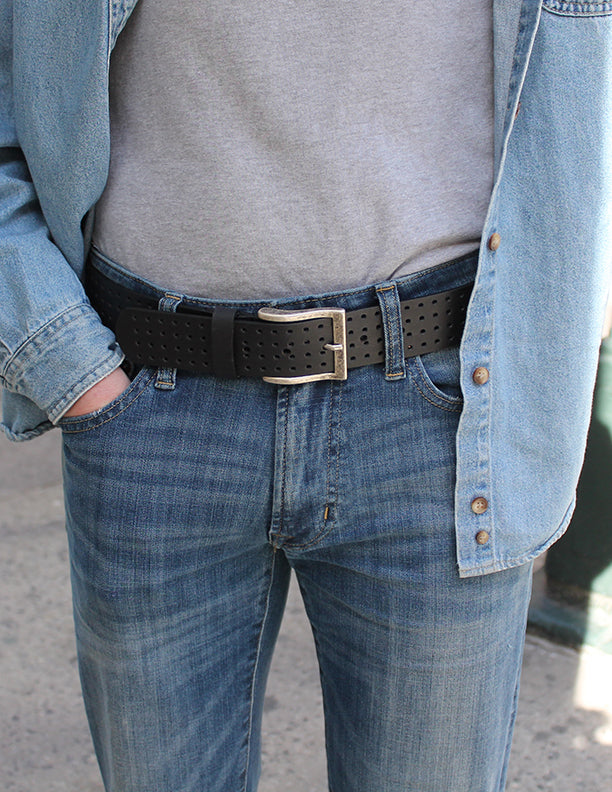 Brown Perforated Leather Belt |