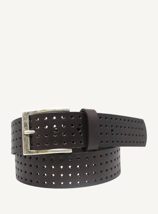 Brown Perforated Leather Belt |