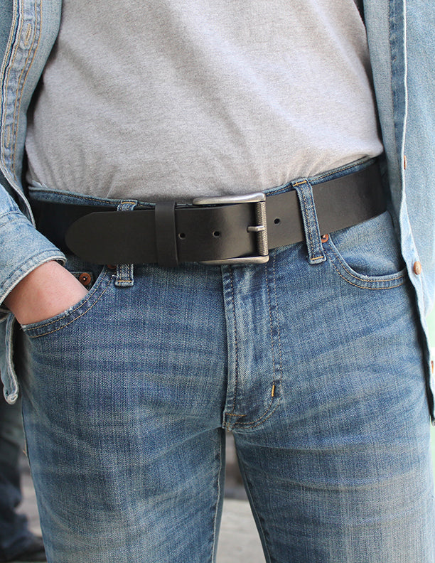 Black Leather Jean Belt |