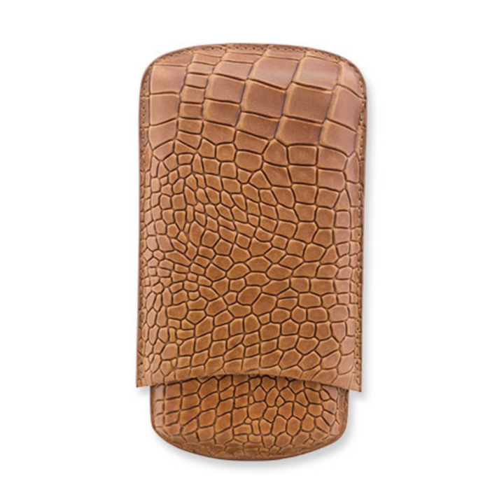 Deep Crocodile Embossed Big 3-Finger Cigar Case | TF200