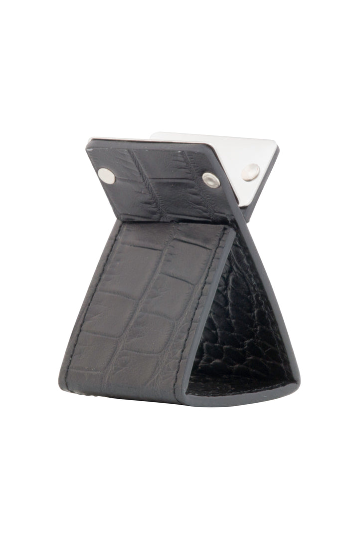 Crocodile Embossed Leather Collapsible Cigar Stand | Made in the USA