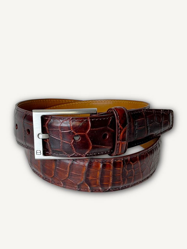 Cognac Genuine Alligator Belt | 1 3/8" Width