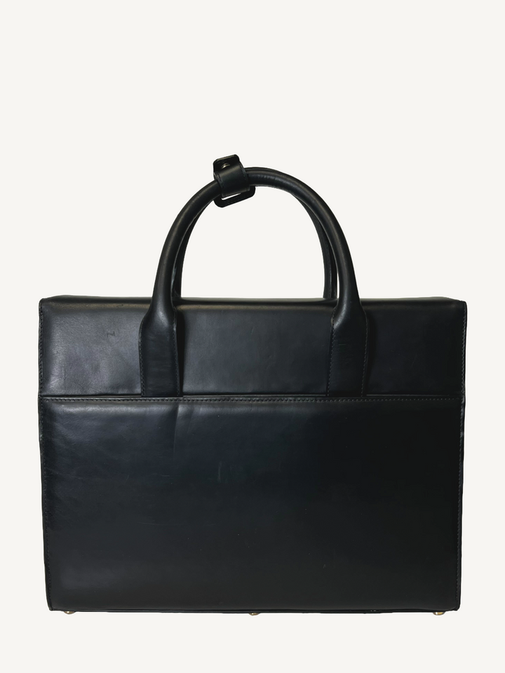 Black Leather Attaché Case