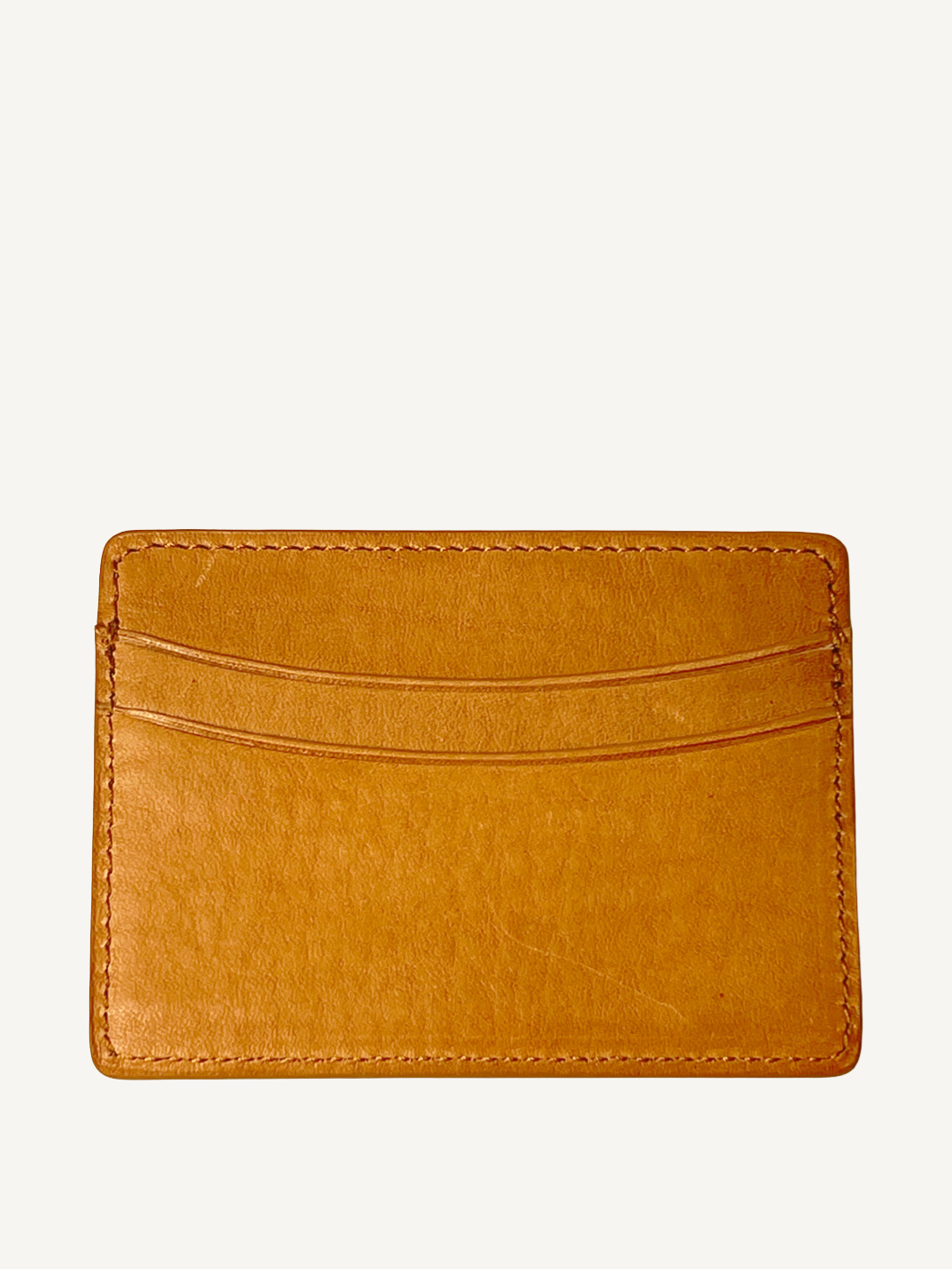 Tan Calfskin Card Case