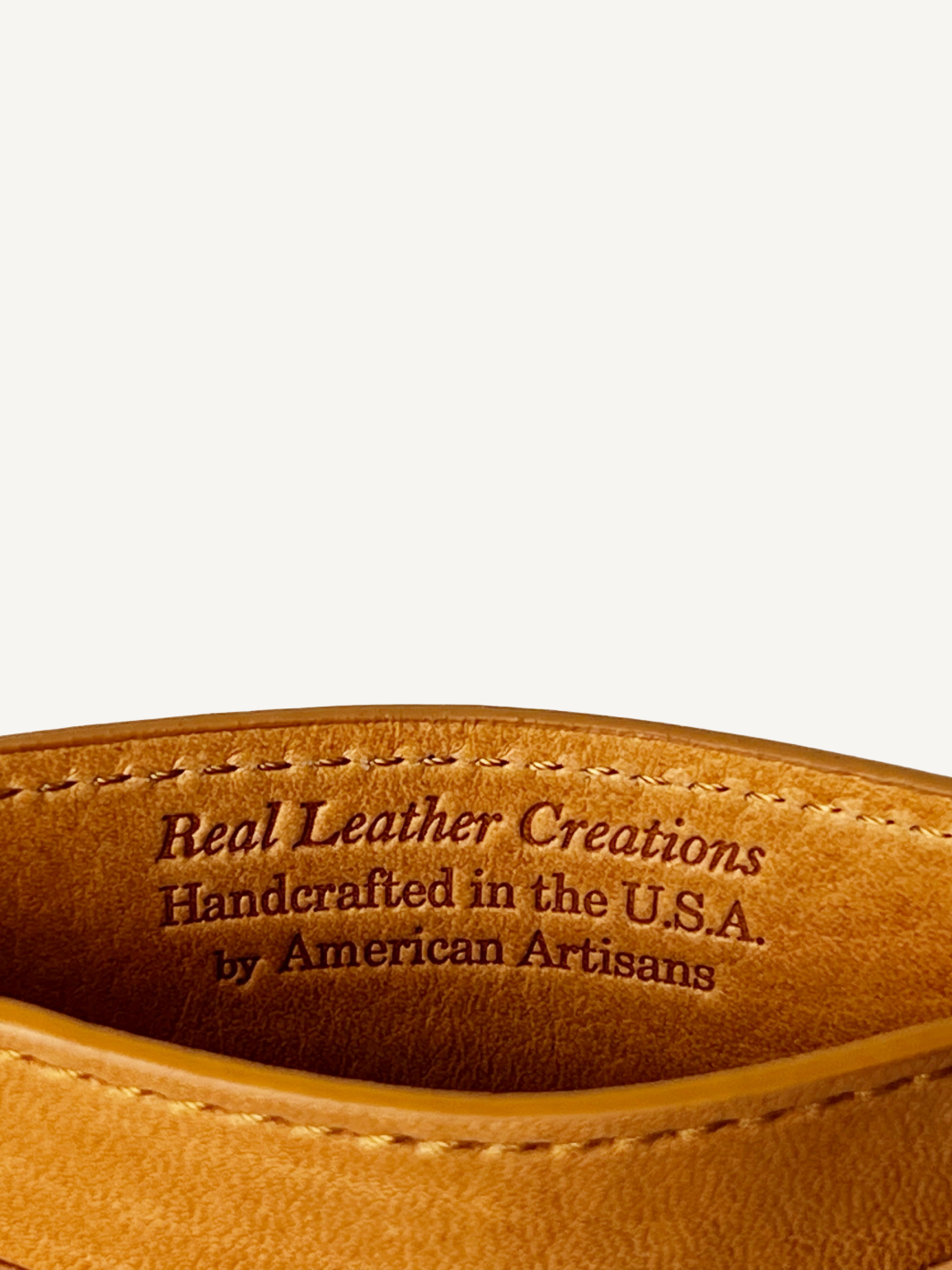 Tan Calfskin Card Case