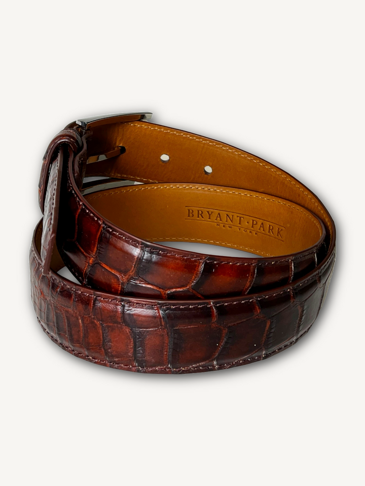 Cognac Genuine Alligator Belt | 1 3/8" Width
