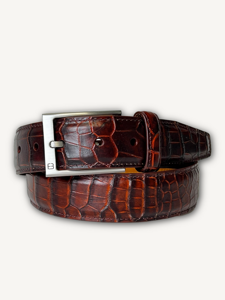 Cognac Genuine Alligator Belt | 1 3/8" Width