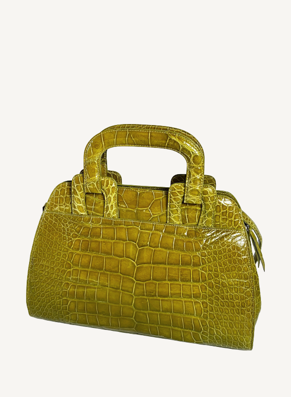 Green Alligator Hand Bag