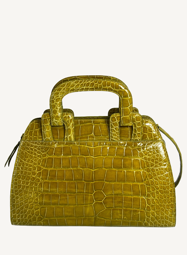 Green Alligator Hand Bag