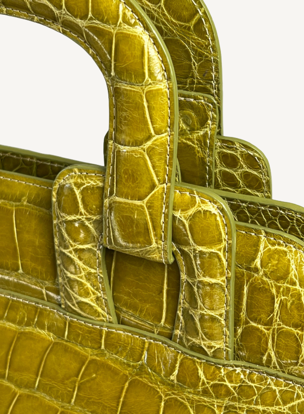 Green Alligator Hand Bag