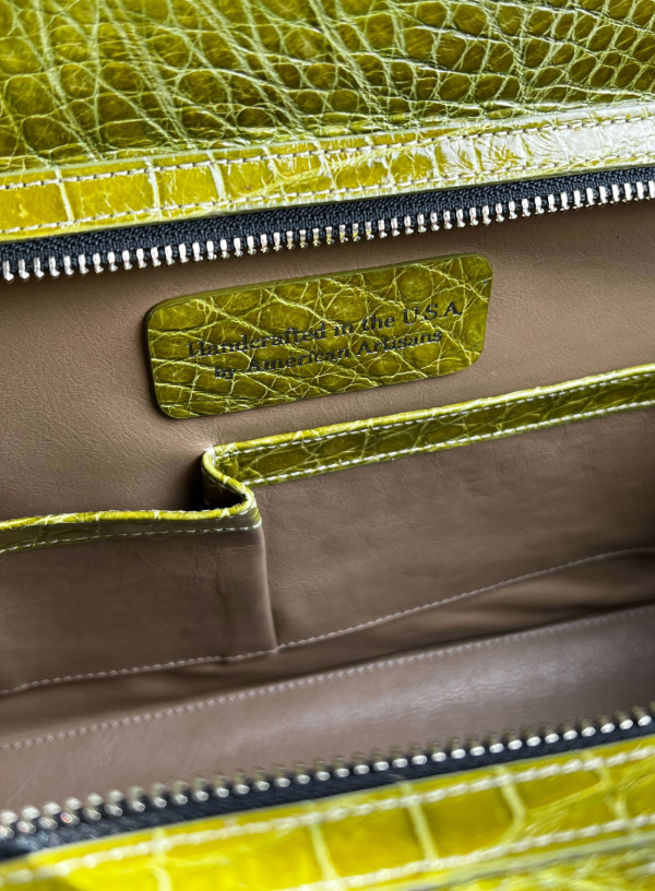 Green Alligator Hand Bag