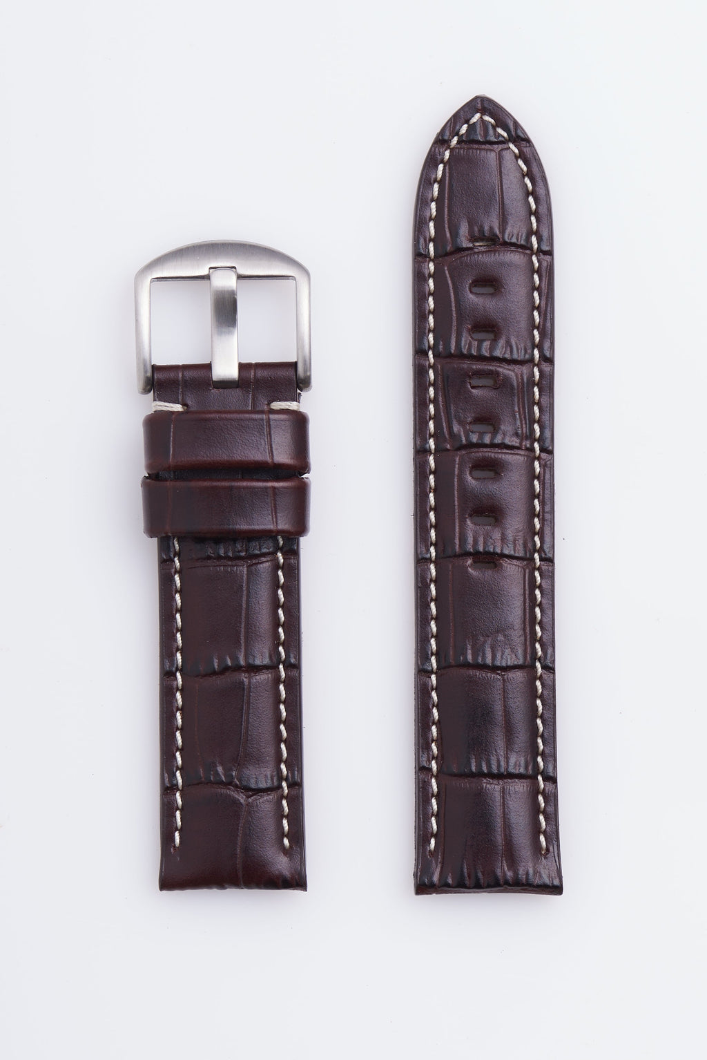 Brown Genuine Italian Calfskin Alligator Grain | h2035
