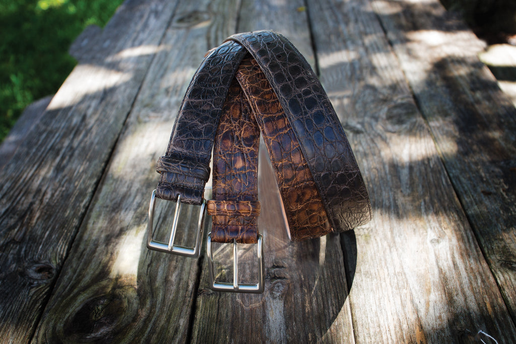 Genuine Vintage Caiman Croc Casual Belt | BP4913