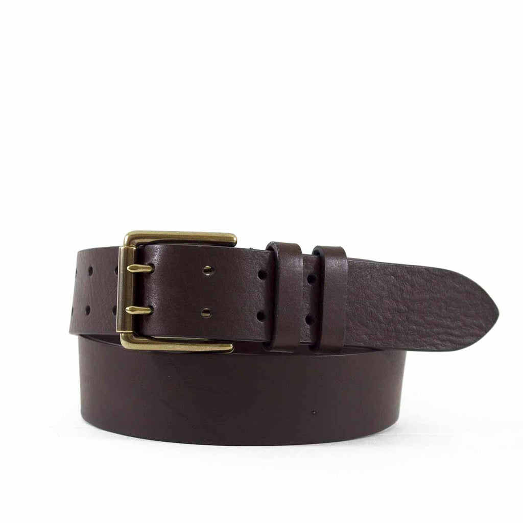 Double Prong Leather Jean Belt | Bryant Park  - Made in the USA