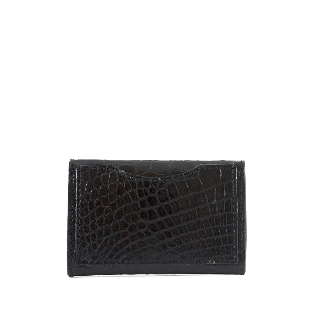 Genuine Alligator Envelope Wallet with Hidden Snap | Made in the USA