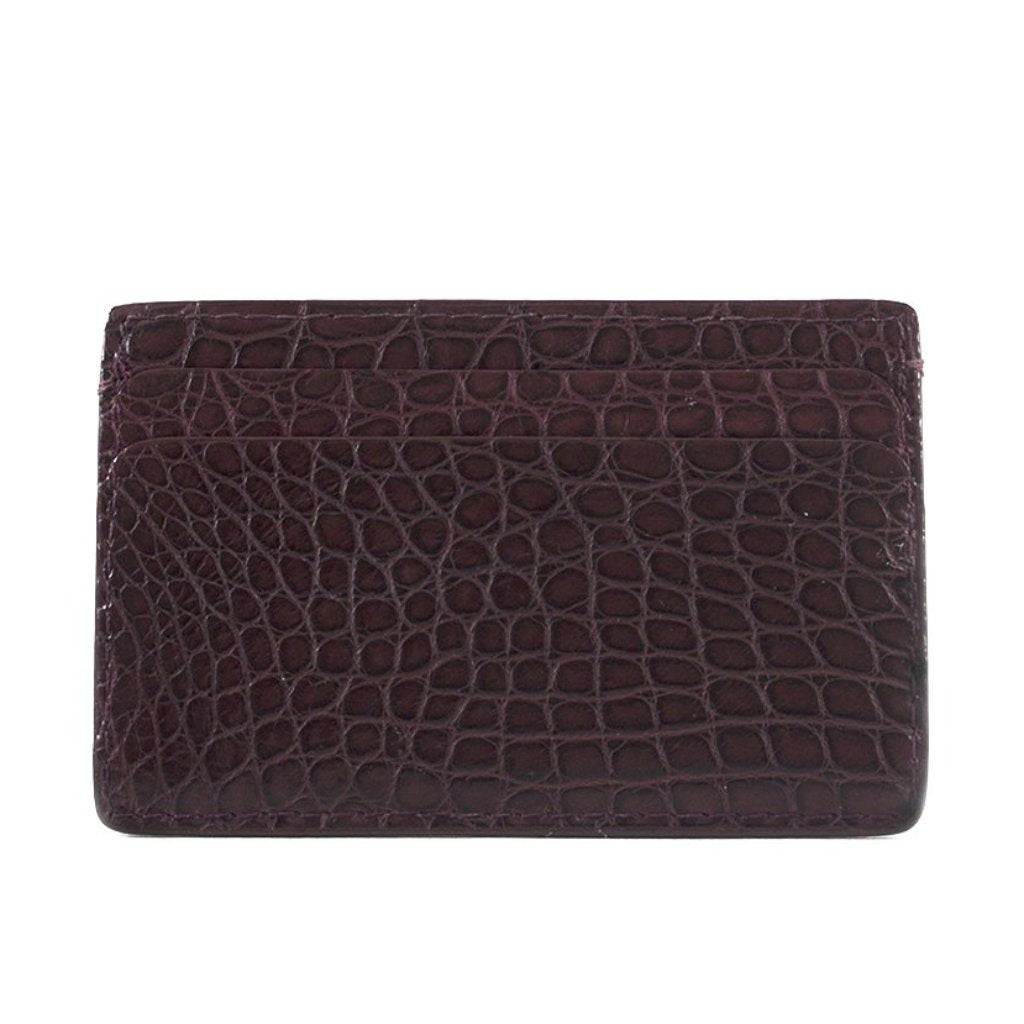 Slugger brown Genuine Matte Alligator 5-Pocket Card Case