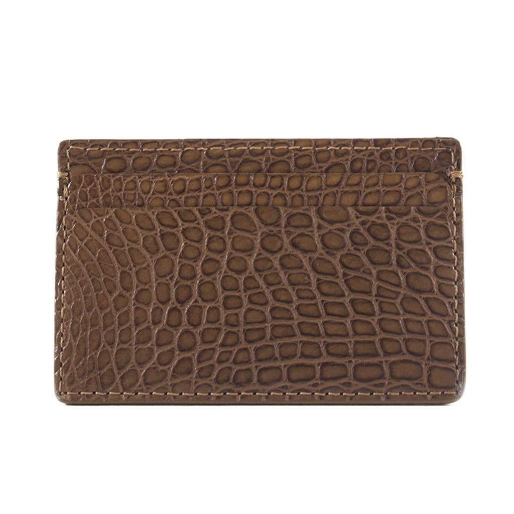 Quincy Brown Genuine Matte Alligator 5-Pocket Card Case