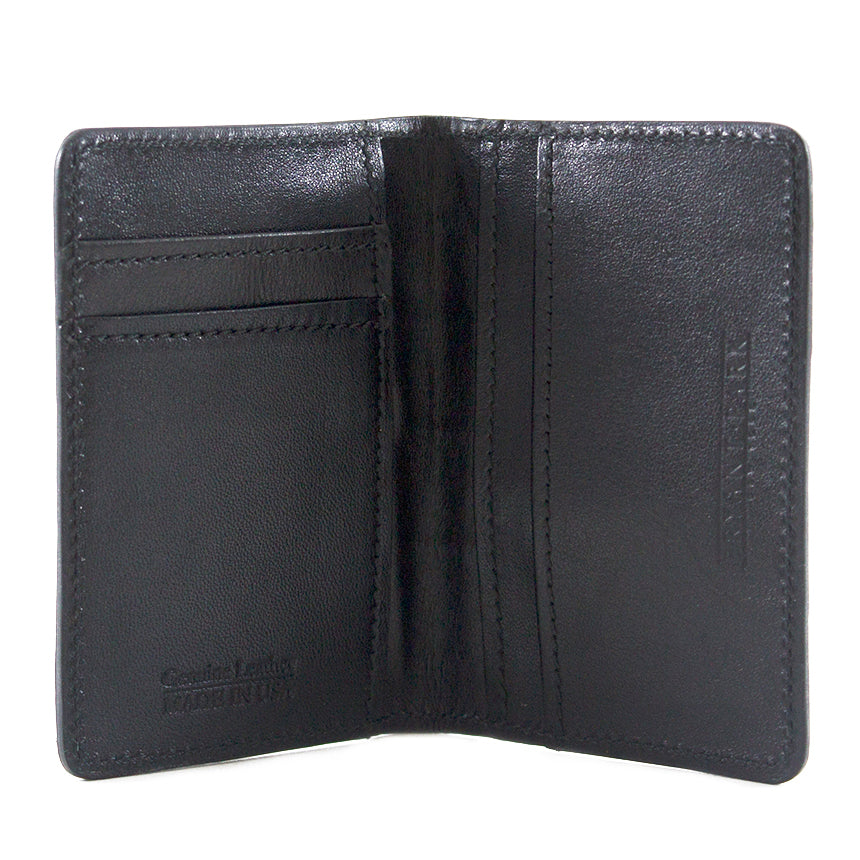 Alligator Grain Leather BiFold Card Case | Made in the USA