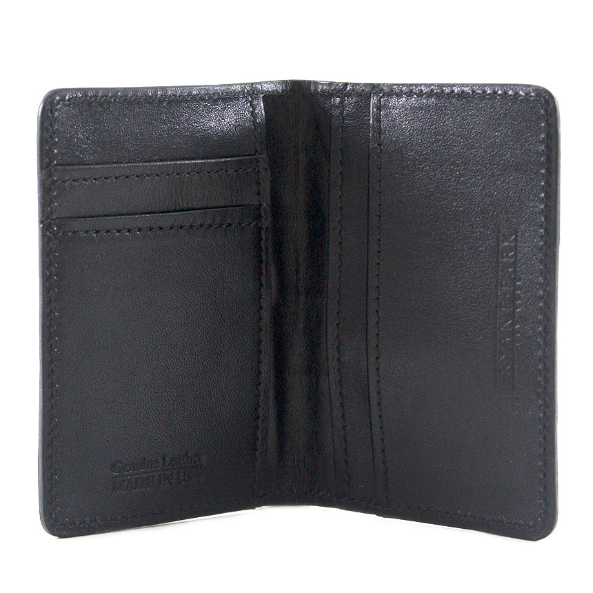 Alligator Grain Leather BiFold Card Case | Made in the USA