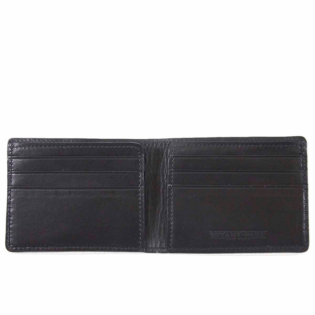open Ultra-Slim Nappa Leather Wallet with black color