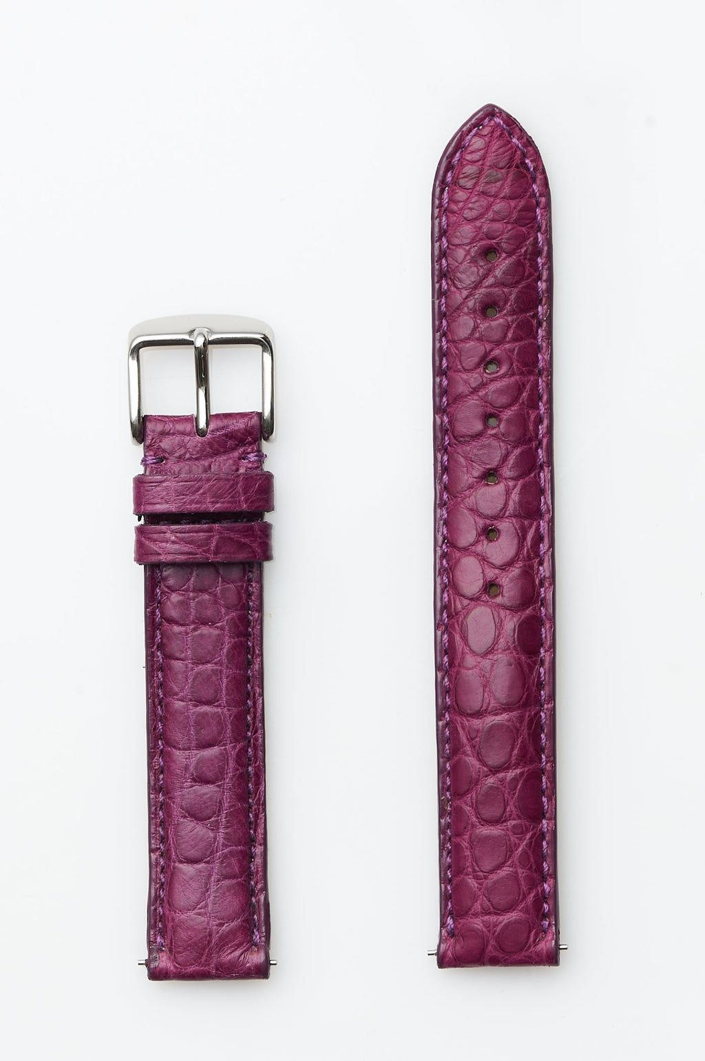 Purple Genuine Matte Alligator | USA Made - Traditional
