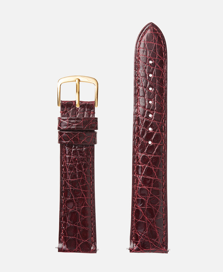 Burgundy Genuine Crocodile | h2001