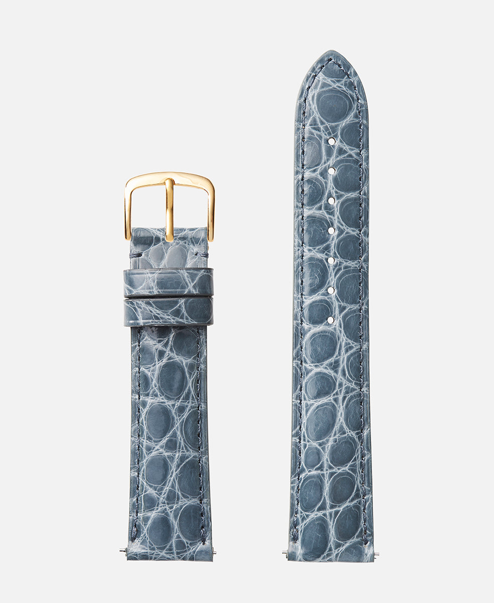 Grey Genuine Crocodile | USA Made - Traditional - H2001