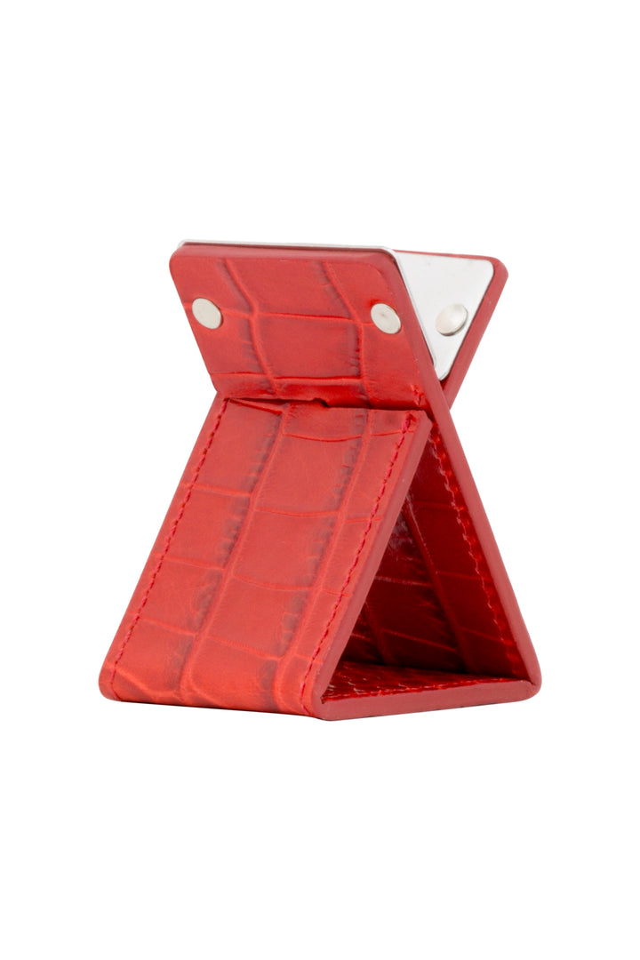 Crocodile Embossed Leather Collapsible Cigar Stand | Made in the USA