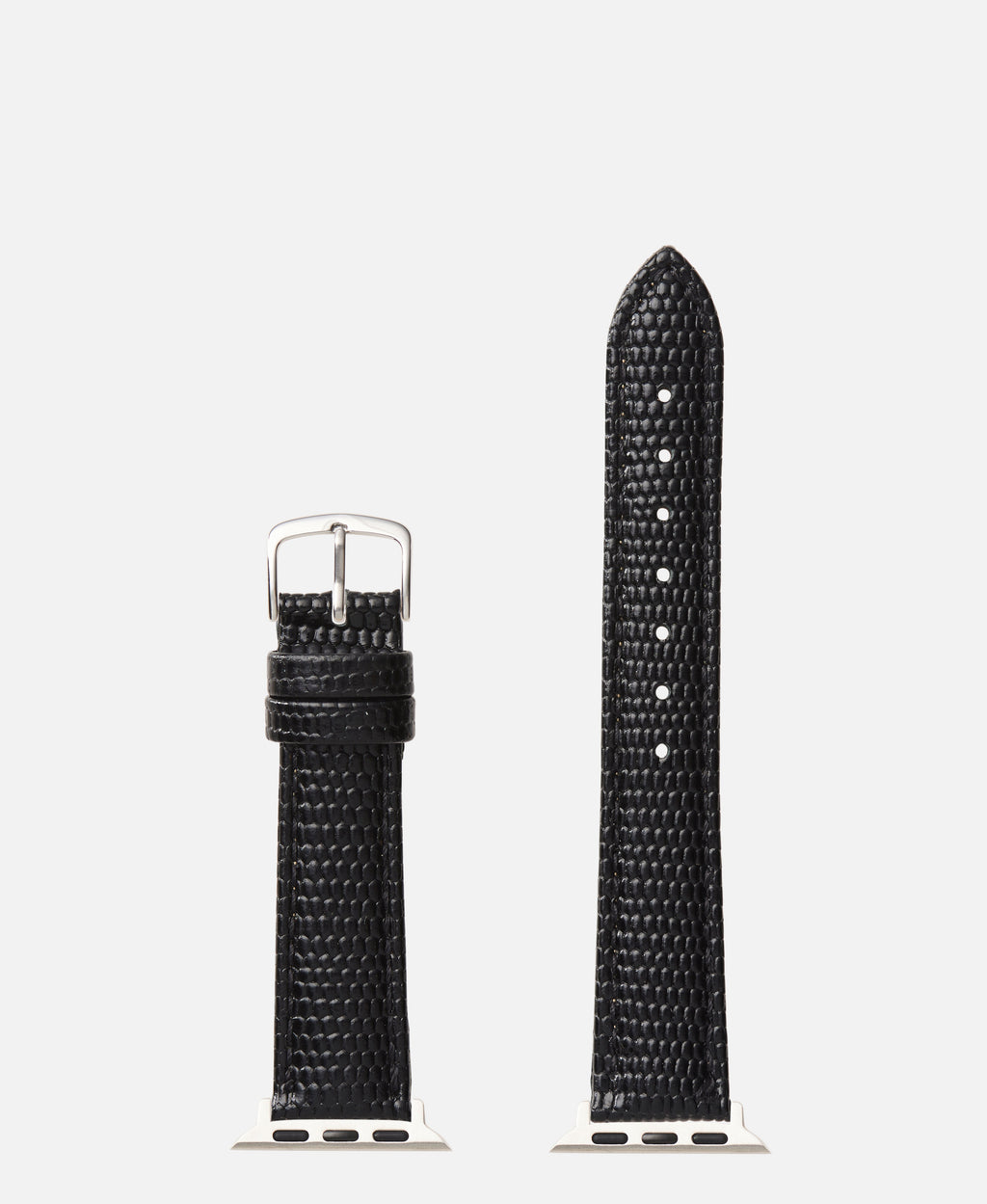 Black Lizard Grain Apple Watch Compatible 38mm/40mm Watch Band