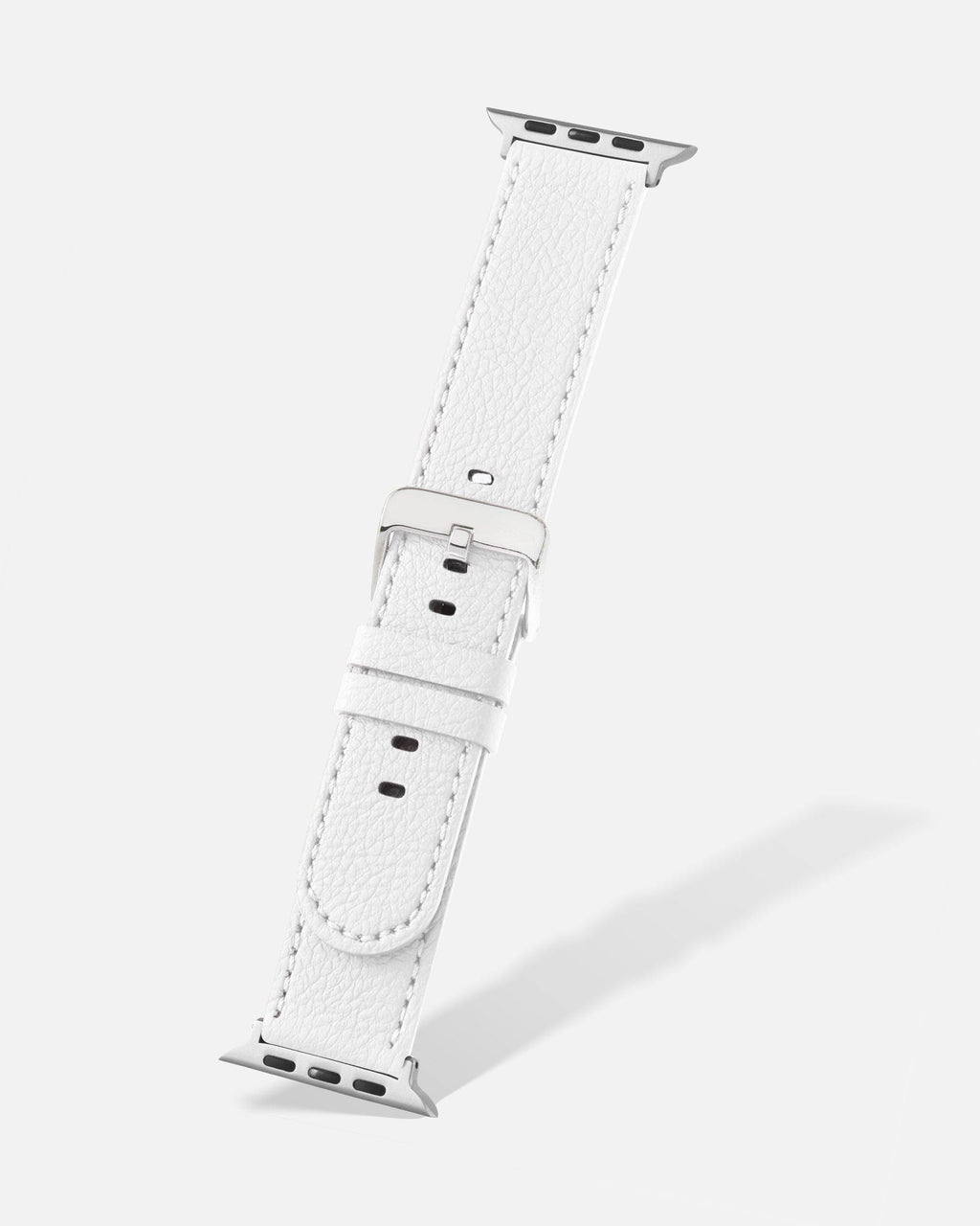 White Appleskin Stitched Apple Watch Band