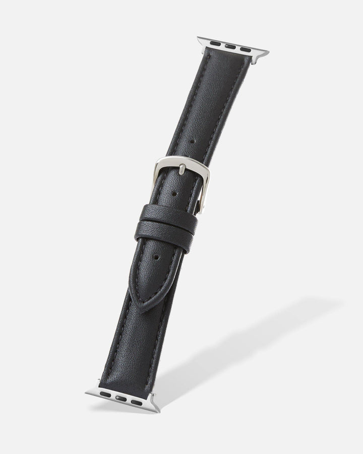 Black Genuine Microfiber Apple Watch Band