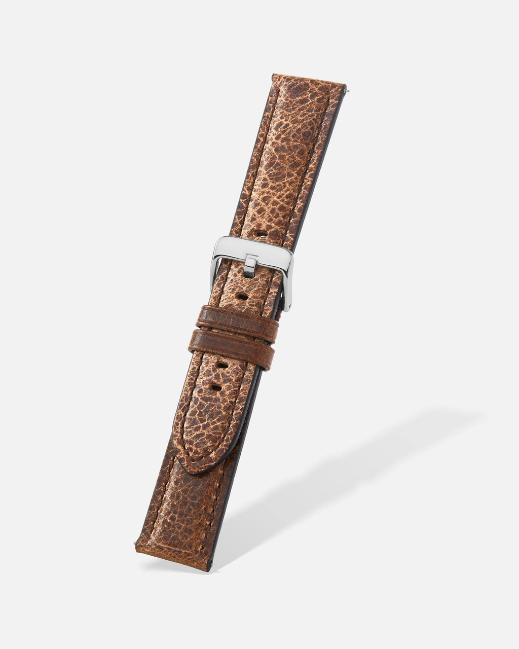 Brown Grizzly Grain Leather Watch Band