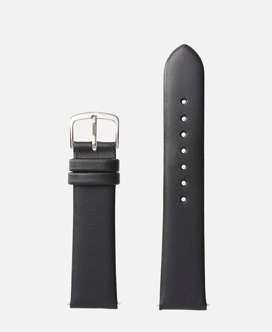 Cool Leather 20 mm Watch Band Replacement MA0710-D18-BLACKLEATHER_K0026472 main image 1