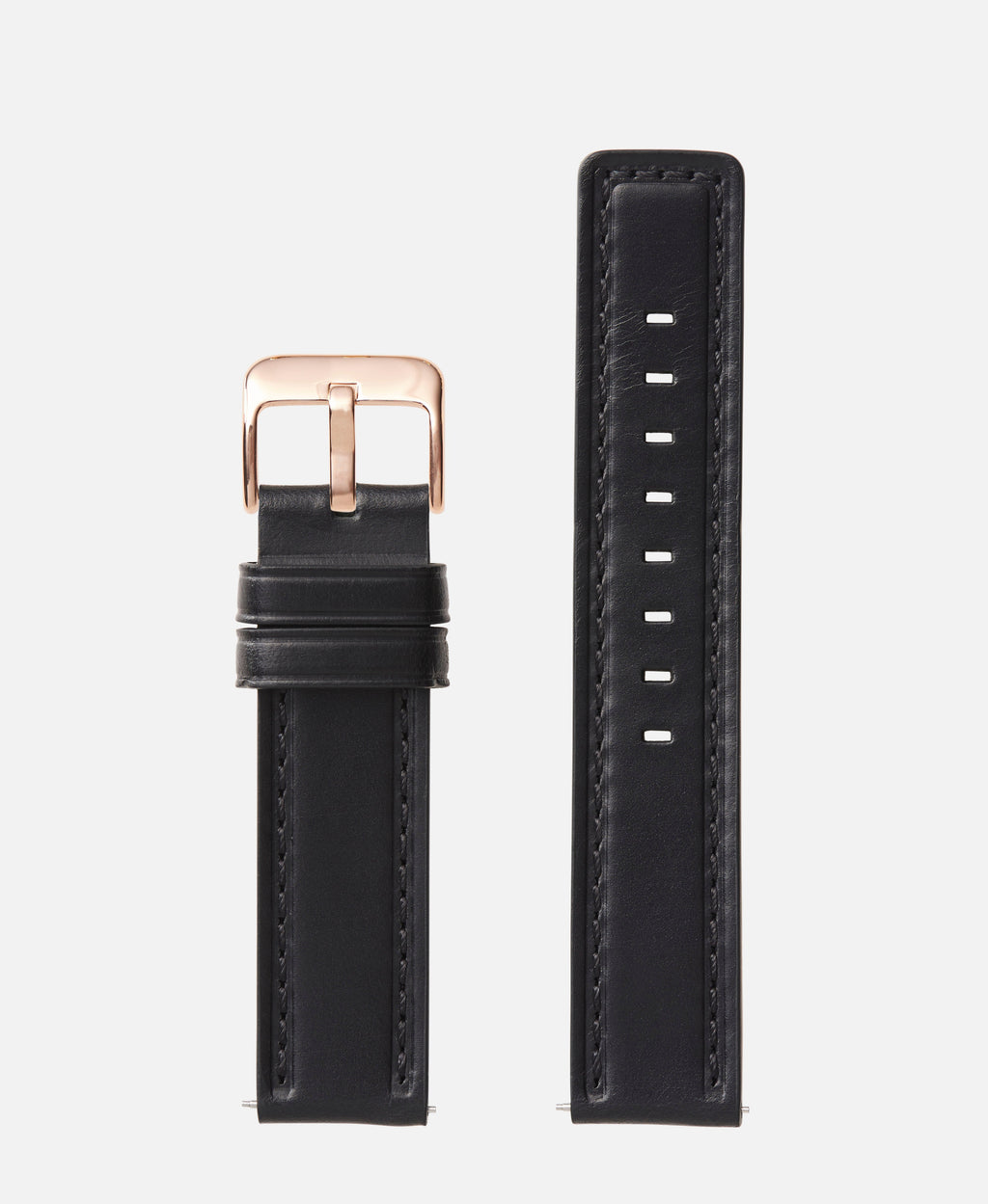 Black Square End Genuine Oil Tan Traditional Watch Bands