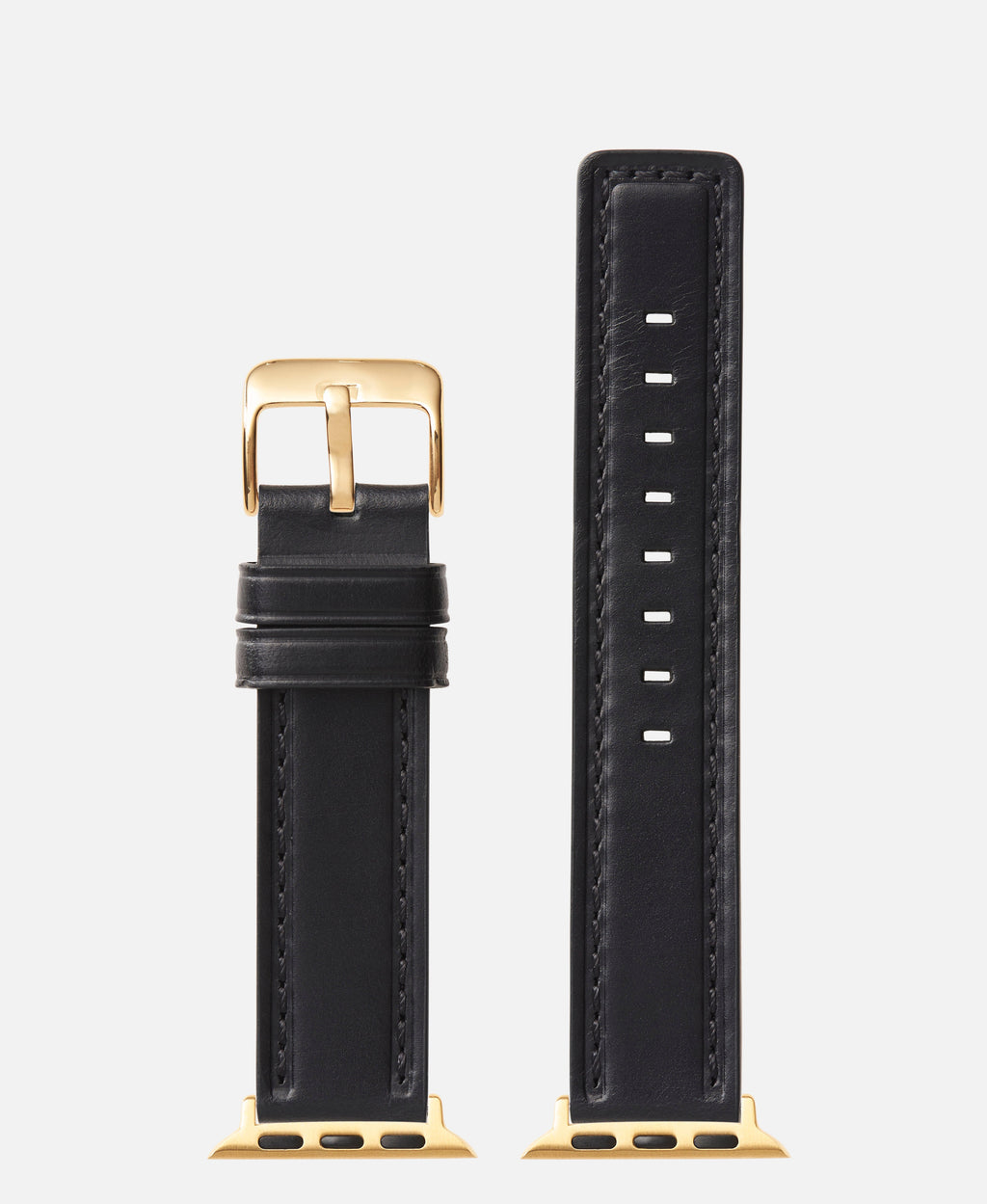 Black Square End Genuine Oil Tan Traditional Watch Bands