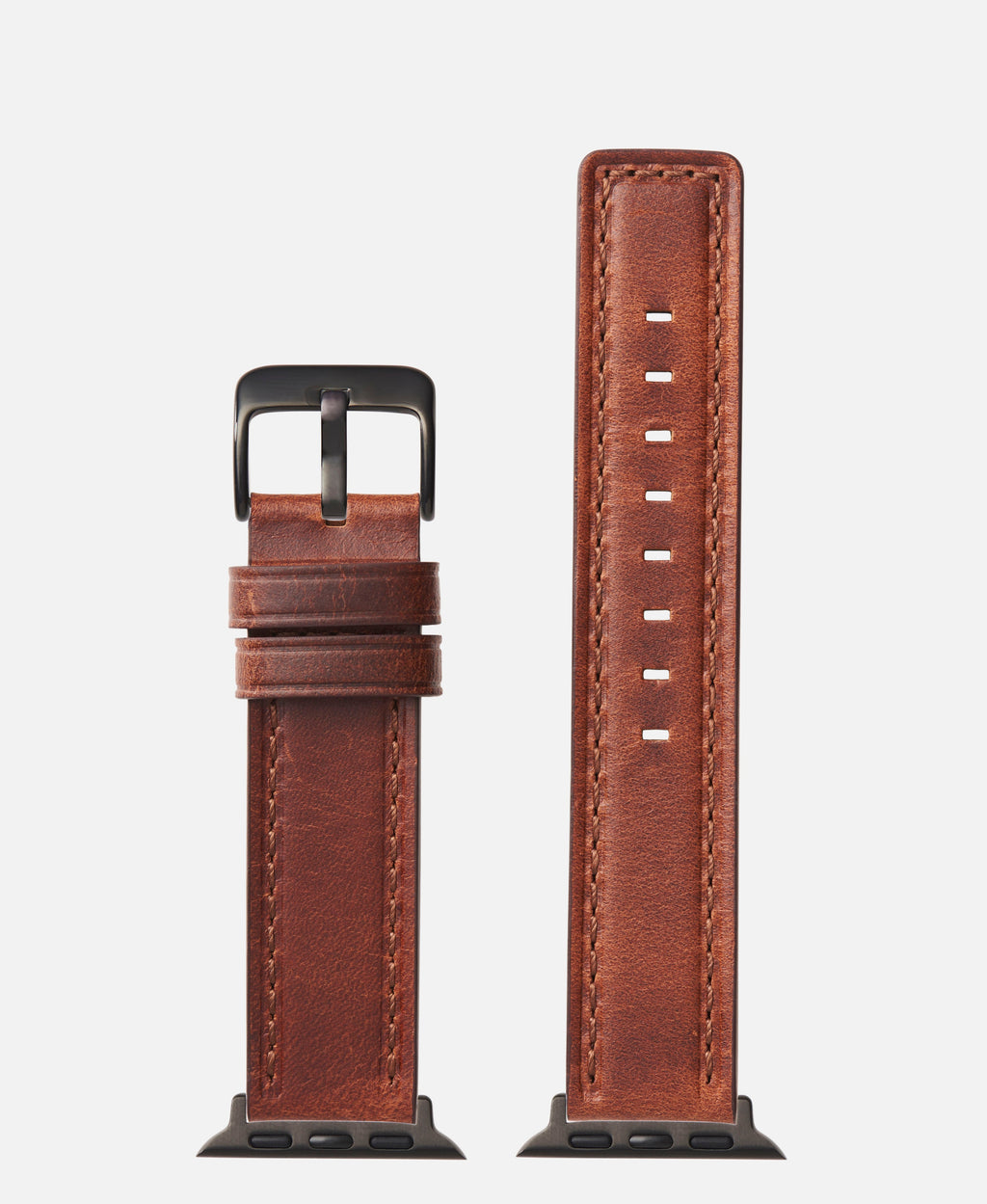 Brown Square End Genuine Oil Tan Traditional Watch Bands