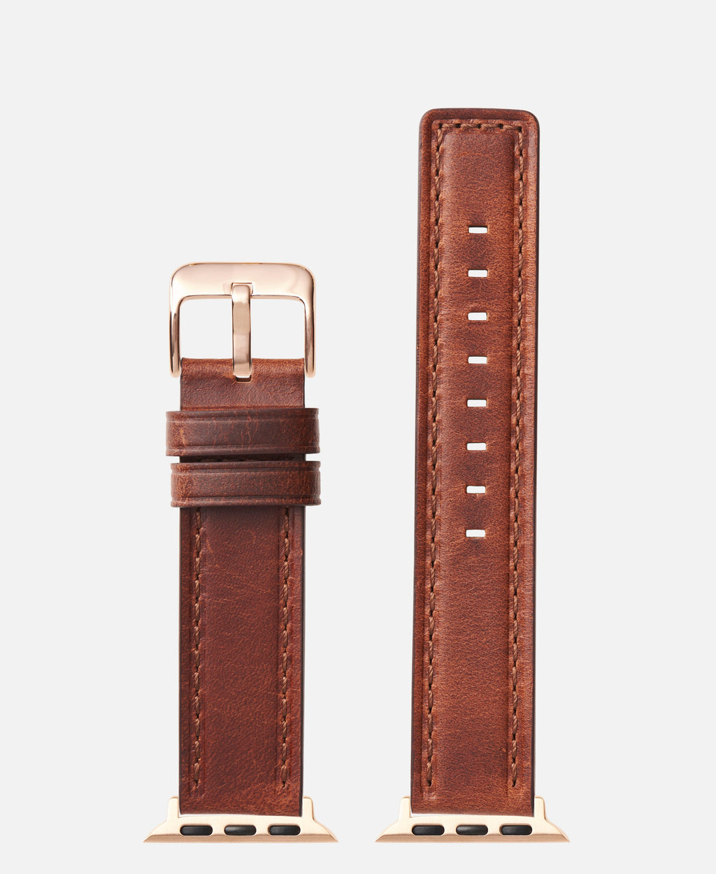 Brown Square End Genuine Oil Tan Traditional Watch Bands