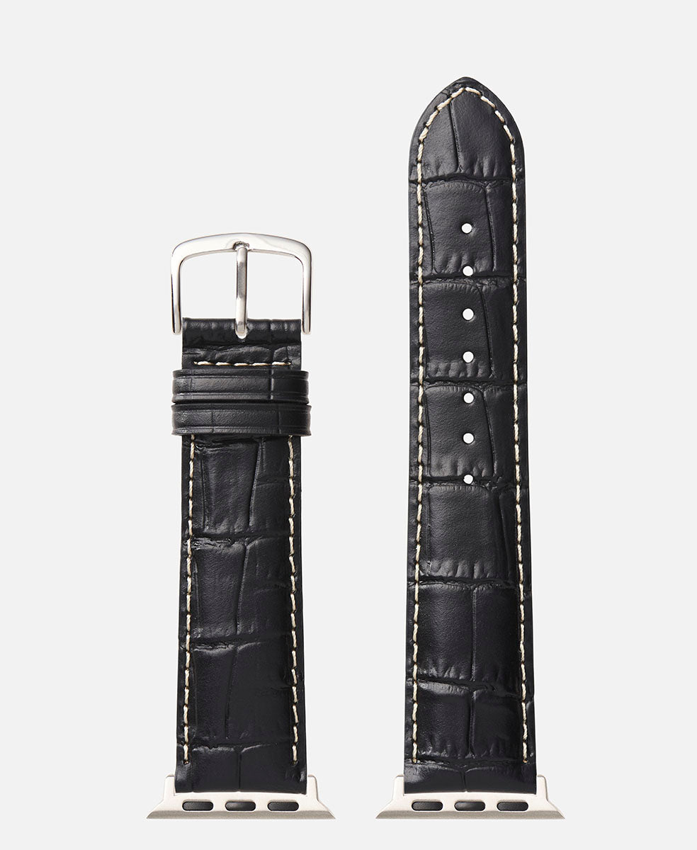 Contrast Stitch Alligator Grain | Apple Watch Compatible 38mm/40mm