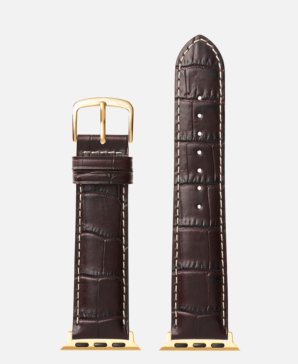 Contrast Stitch Alligator Grain | Apple Watch Compatible 38mm/40mm