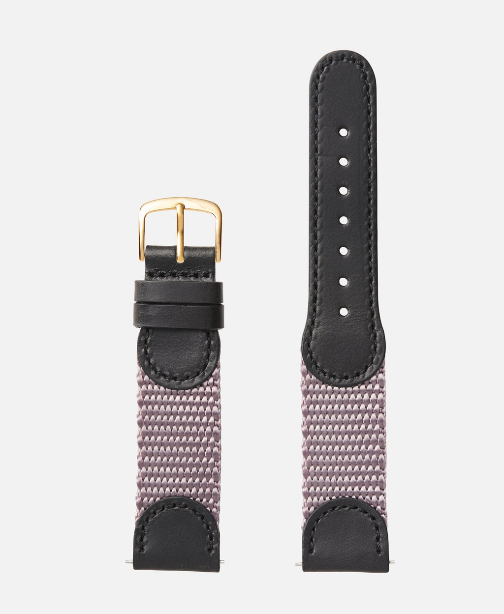 Grey Gold Swiss Army Style Leather Traditional Watch Band
